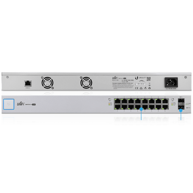 Ubiquiti Коммутатор Unifi Switch 16 150W US16150W (US-16-150W)