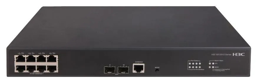 Коммутатор H3C LS-5120V2-10P-PWR-LI-GL 8G 2SFP 8PoE+ 125W управляемый Черный