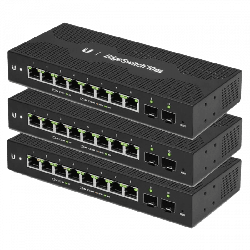 Ubiquiti Коммутатор EdgeSwitch 10XP (3-pack) ES10XP3 (ES-10XP-3)