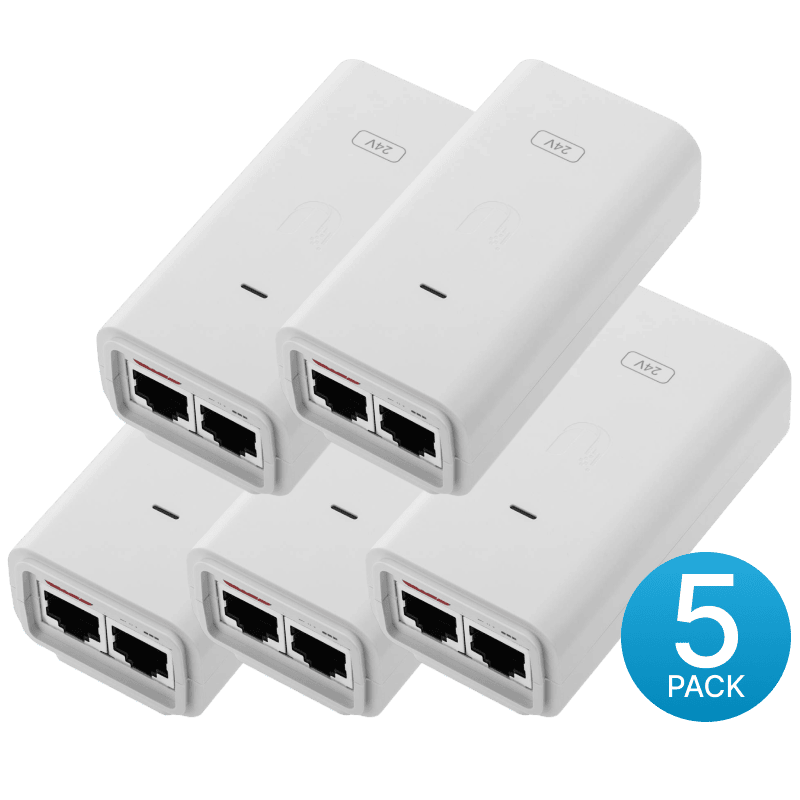 Ubiquiti PoE-инжектор PoE Injector 24VDC 12W Gbit (5-pack) POE2412WGWH5 (POE-24-12W-G-WH-5)