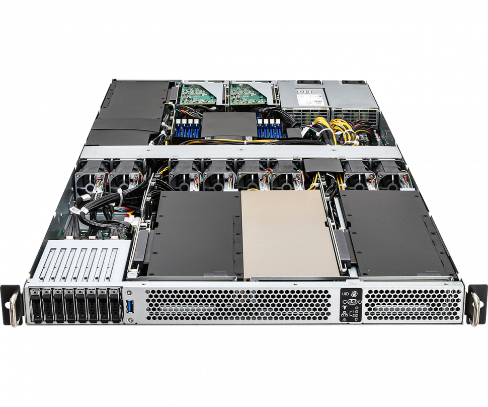 ASRock Rack 1U4G-ROME MI100 A10 A16 A40 A100 A30 L4