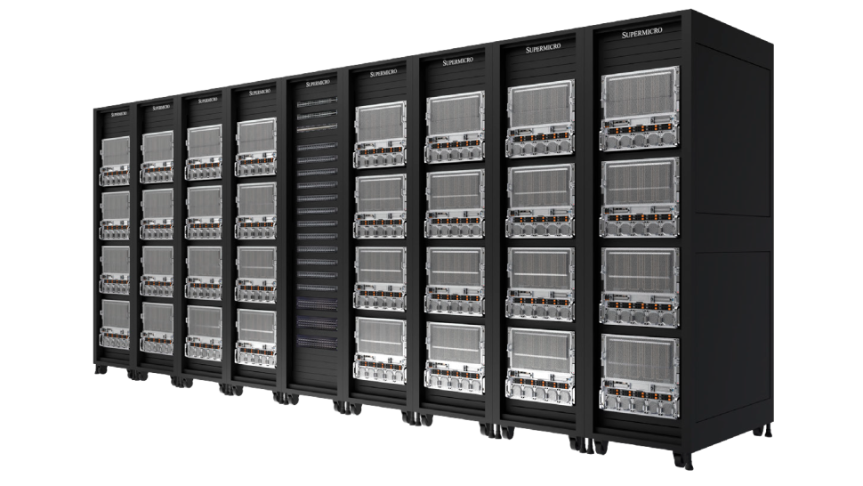 Supermicro Air-Cooled Al SuperCluster with 256 NVIDIA HGX™ B200 GPUs B200