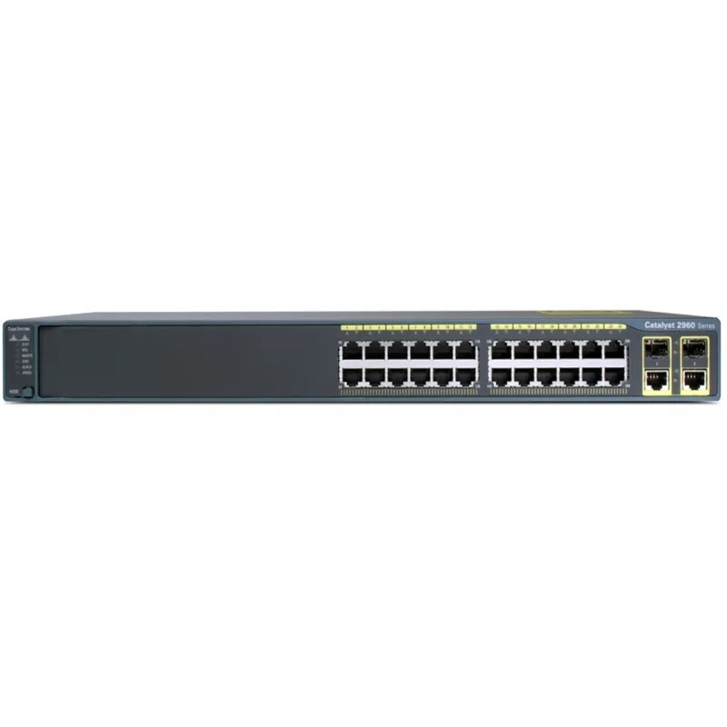 WS-C2960-24LC-S Cisco Catalyst PoE (8 PoE 123W) коммутатор 24 x FE RJ-45, 2 GE x combo SFP, LAN Lite