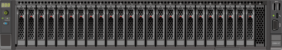 Сервер xFusion FusionServer 2288H V7, 24 диска