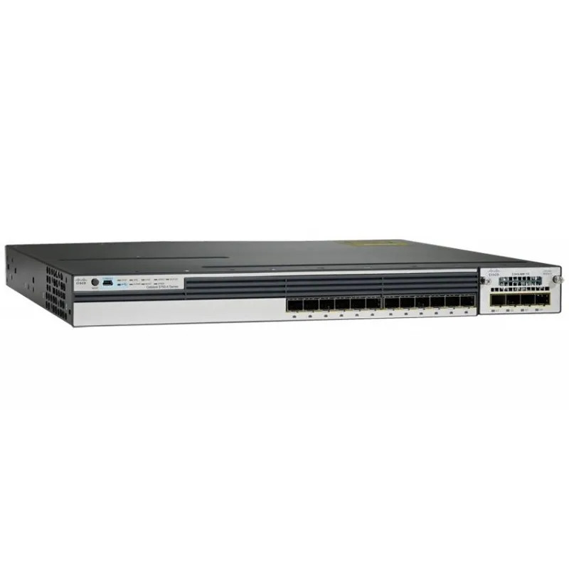 WS-C3750X-12S-S Cisco Catalyst сетевой коммутатор 12 x GE SFP. IP Base